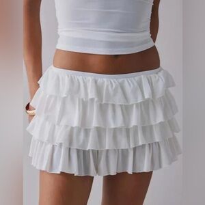 NWT Urban Outfitters Out From Under Cammy Ruffle Trim Micro Skort | Size XXS